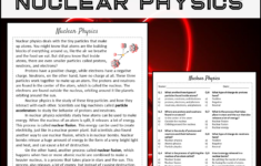 Nuclear Physics Reading Comprehension Passage And Questions - Pdf pertaining to Physics Reading Comprehension Worksheets