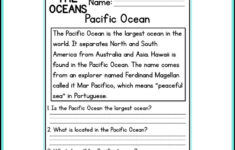 Oceans Reading Comprehension Passages | K-2 | Homeschool | Social with Ocean Reading Comprehension Worksheets