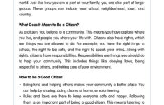 Page 3 - Customize 191+ Reading Comprehension Worksheets Templates with Good Citizen Reading Comprehension Worksheet