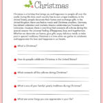 Page 4   Free, Editable Christmas Worksheet Templates | Canva Throughout Christmas Holiday Reading Comprehension Worksheets Free