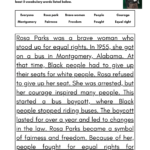 Paragraph On 'The Story Of Rosa Parks'   Kidpid With Regard To Rosa Parks Reading Comprehension Worksheets Free
