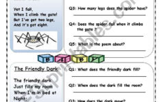 Poem Reading Comprehension - Esl Worksheetsweetsuna intended for Poetry Reading Comprehension Worksheets