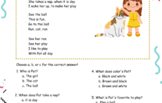 Poetry Reading Comprehension Worksheets | Worksheetsgo intended for Reading Poem Comprehension Worksheets