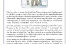 Polar Bears Vs Humans - Reading Comp…: English Esl Worksheets Pdf regarding Polar Bear Reading Comprehension Worksheets