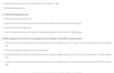 Quiz &amp; Worksheet - The Life Of Gregor Mendel | Study throughout Gregor Mendel Reading Comprehension Worksheet