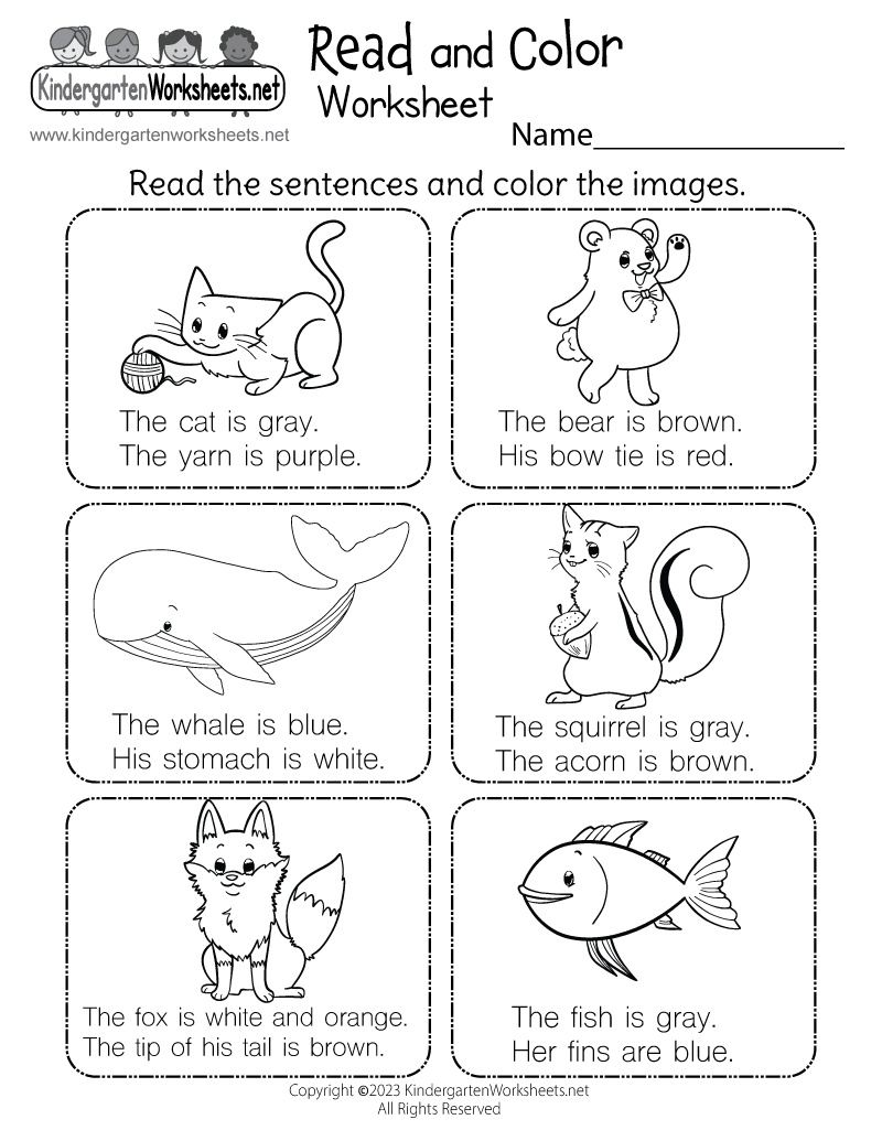 Read And Color Worksheet - Free Printable, Digital, &amp;amp; Pdf throughout Reading Comprehension Coloring Worksheets