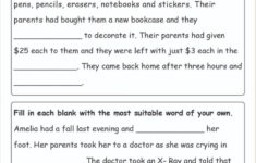 Read The Passage &amp; Fill In The Blanks with regard to Reading Comprehension Fill In The Blanks Worksheets