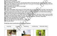 Reading A Dialogue About Sports Etc. Including Comprehension within Dialogue Reading Comprehension Worksheets