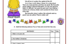 Reading Comprehension - A Reading Fo…: English Esl Worksheets Pdf in Reading Comprehension A1 Worksheets