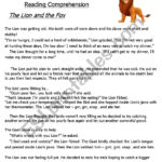 Reading Comprehension ´Fable´ (The Lion And The Fox)   Esl Intended For Reading Comprehension Aesop Fables Worksheets