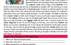 Reading Comprehension: First Time Tr…: English Esl Worksheets Pdf inside Travel Reading Comprehension Worksheets