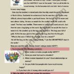 Reading Comprehension. "Is Money The Most Important Thing In Our In Money Reading Comprehension Worksheets