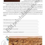 Reading Comprehension: Living On Mars   Esl Worksheetmarinett Within Mars Reading Comprehension Worksheet