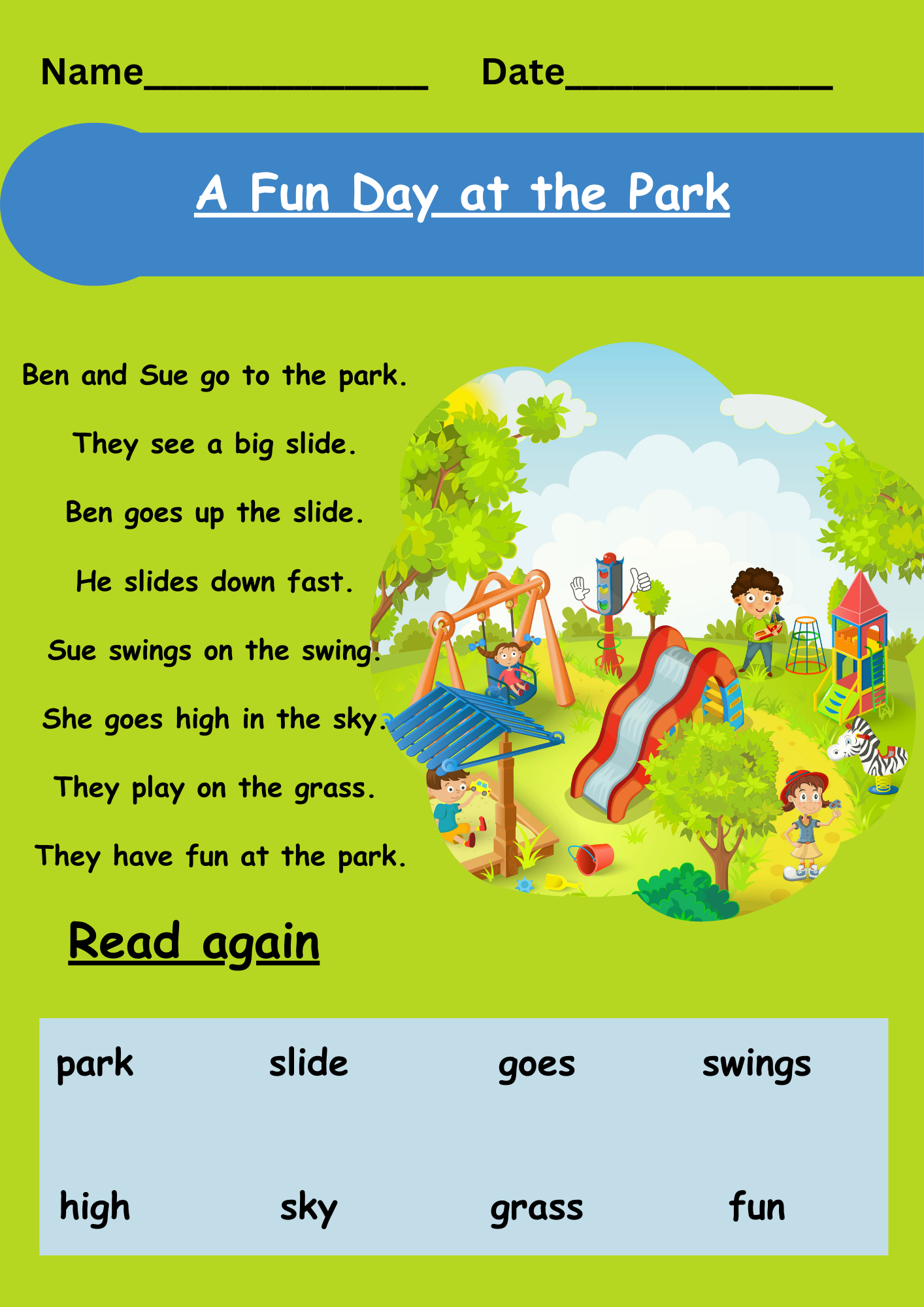 Reading Comprehension Passage For Kindergarten Level A ( Basic with regard to Simple Reading Comprehension Worksheets For Kindergarten
