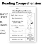 Reading Comprehension   Printable   Worksheet   First Grade With First Grade Reading Comprehension Worksheets