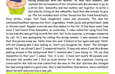 Reading Comprehension: Samantha'…: English Esl Worksheets Pdf &amp; Doc regarding Health Reading Comprehension Worksheets