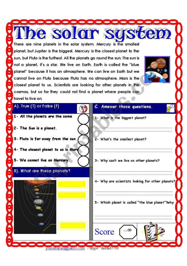 Science Worksheets Reading Comprehension