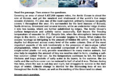 Reading Comprehension Worksheet (The Frozen Ocean) Online Exercise pertaining to Sixth Grade Reading Comprehension Worksheets