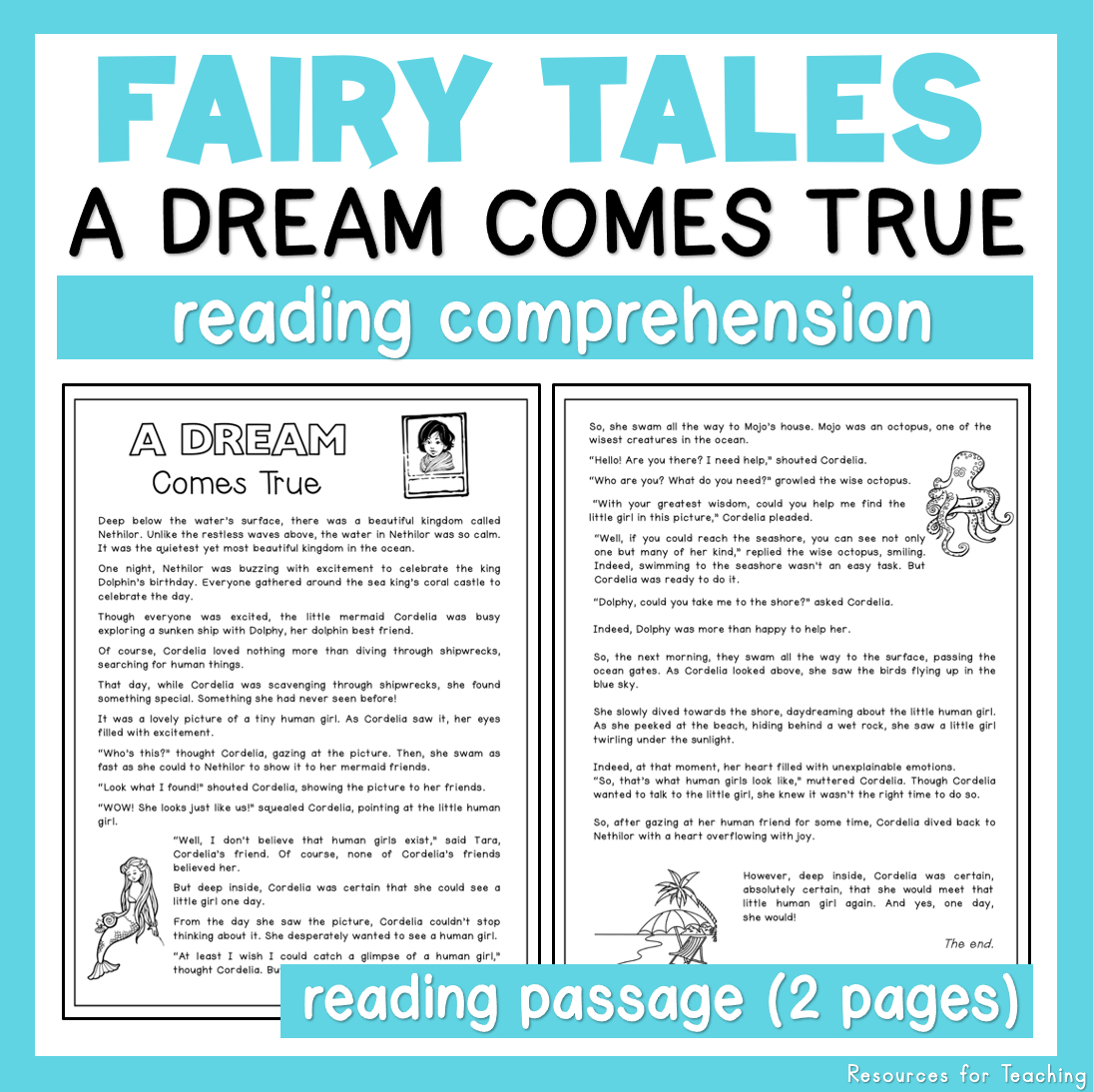 Reading Comprehension Worksheets - Fairy Tale 1 | Resources For regarding Fairy Tale Reading Comprehension Worksheets