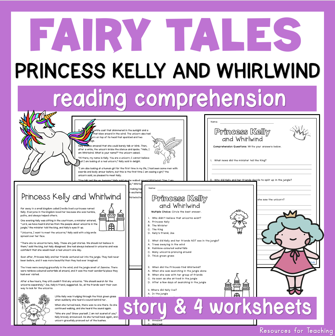 Reading Comprehension Worksheets – Fairy Tale 4 | Resources For throughout Fairy Tale Reading Comprehension Worksheets