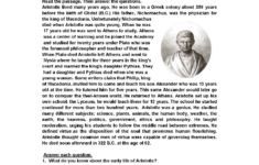 Reading Comprehension Worksheets For Grade 6 - "Bachelor Of inside 6Th Grade Reading Comprehension Worksheet