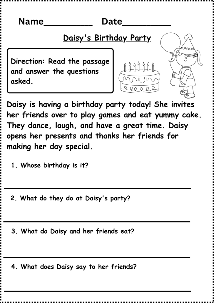 Year 1 Reading Comprehension Worksheets Free