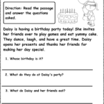 Reading Comprehension Worksheets Grade 1 Intended For Reading Comprehension Worksheets Grade 1