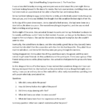 Reading Comprehension Worksheets | High School Reading Inside Reading Comprehension Worksheets Junior High