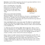 Reading Comprehension Worksheets | Online Or Printable Throughout Reading Comprehension Worksheets Junior High