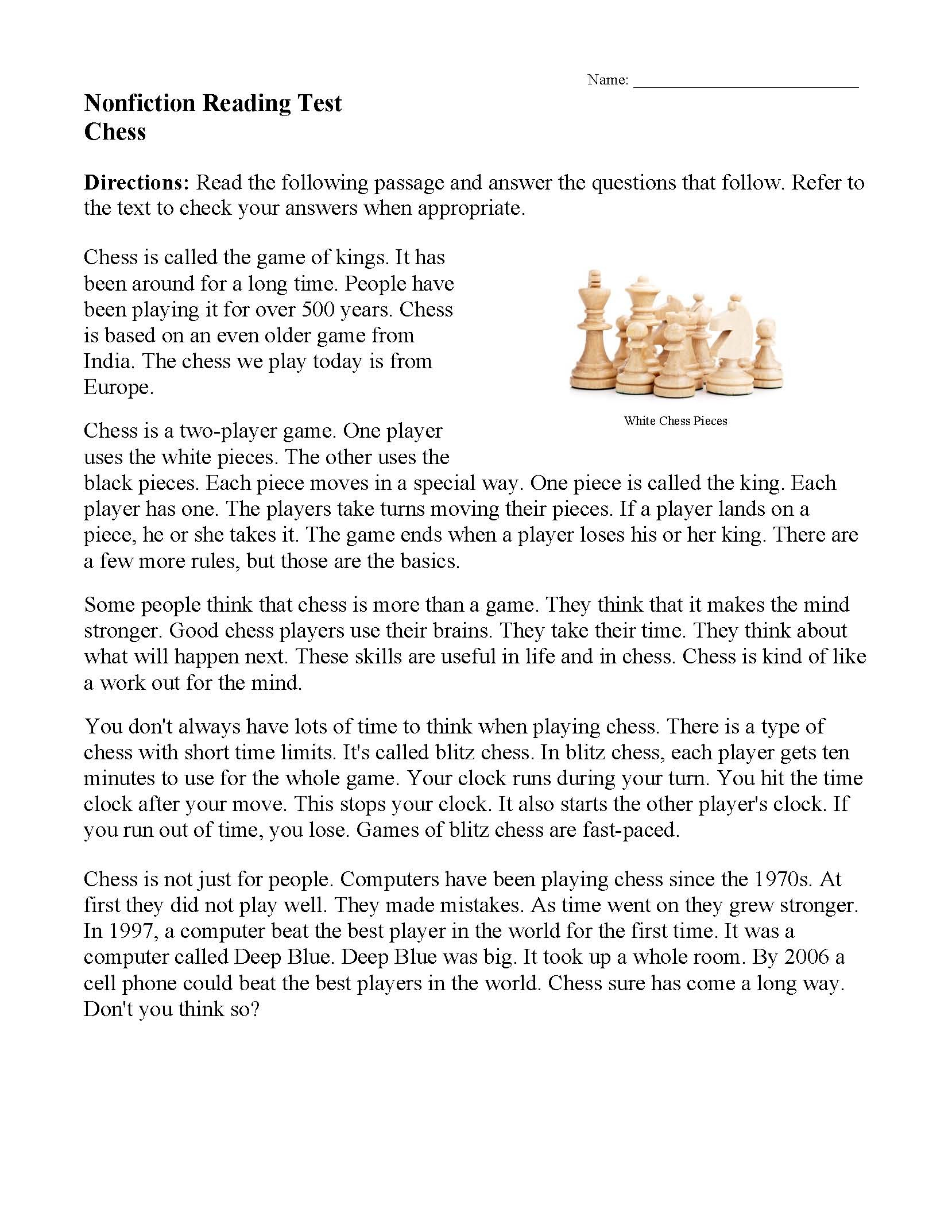 Reading Comprehension Worksheets | Online Or Printable within Middle School Reading Comprehension Worksheets