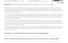 Reading For Comprehension: Cause And Effect Worksheet inside Reading Comprehension Cause And Effect Worksheets