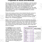 Reading Passage 37: Properties Of Rocks And Minerals (Google Docs Pertaining To Rocks And Minerals Reading Comprehension Worksheets