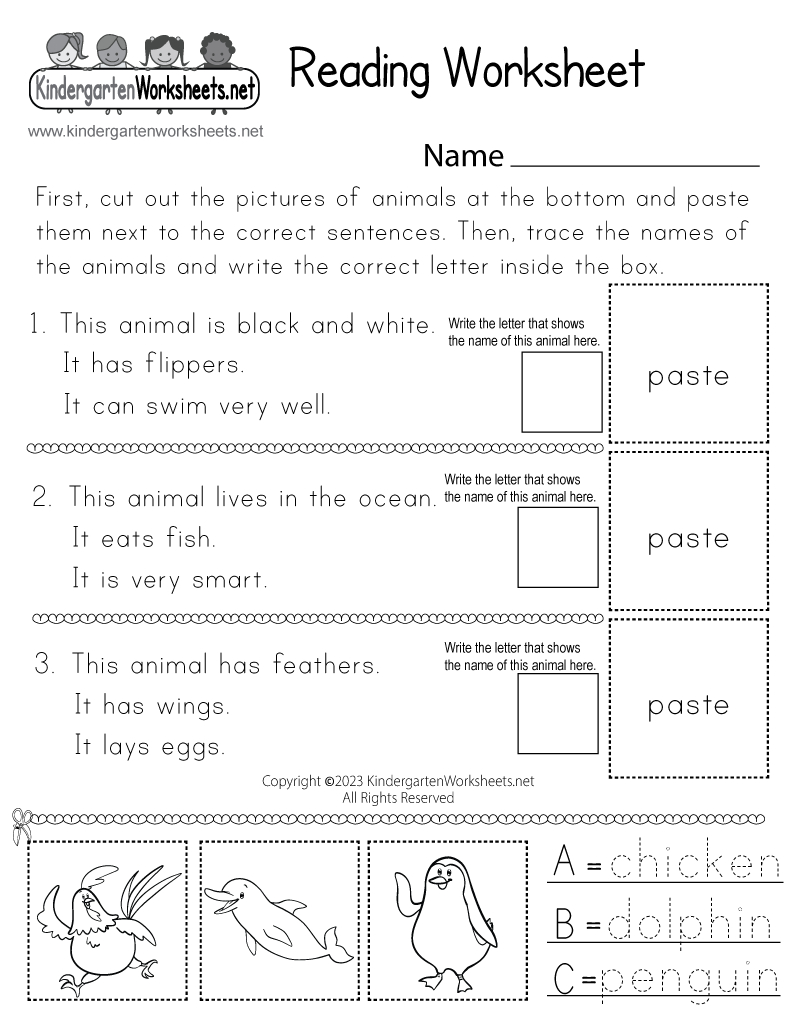 Reading Worksheet - Free Printable, Digital, &amp;amp; Pdf within Reading Comprehension Kindergarten Worksheets Free