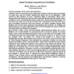 Reading Worksheets | Eighth Grade Reading Worksheets Inside Free 8th Grade Reading Comprehension Worksheets