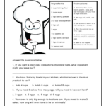 Recipe Worksheets With Questions Pdf   Fill Online, Printable With Regard To Recipe Reading Comprehension Worksheets