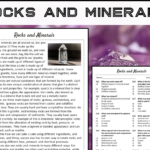 Rocks And Minerals Reading Comprehension Passage And Questions In Rocks And Minerals Reading Comprehension Worksheets