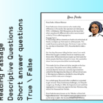 Rosa Parks Biography Reading Comprehension Passage Printable For Rosa Parks Reading Comprehension Worksheets Free