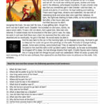 Scary Story: Hiking In The Forest: English Esl Worksheets Pdf & Doc Throughout Scary Story Reading Comprehension Worksheets