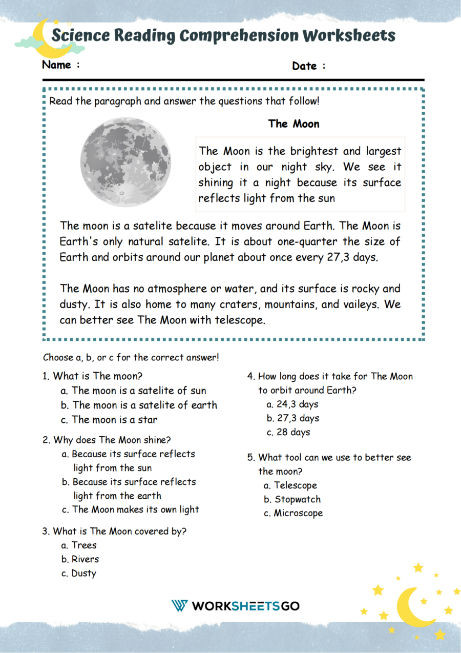 Science Reading Comprehension Worksheets | Worksheetsgo within Science Worksheets Reading Comprehension