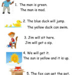 Short Vowel Reading Comprehension Worksheet Within Short Vowel Reading Comprehension Worksheets