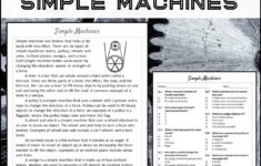 Simple Machines Reading Comprehension Passage And Questions - Pdf with regard to Simple Machines Reading Comprehension Worksheet
