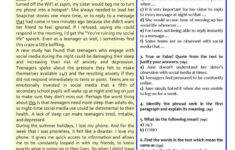 Social Media - 10Th Grade Test: English Esl Worksheets Pdf &amp; Doc with regard to 10th Grade Reading Comprehension Worksheets With Answer Key