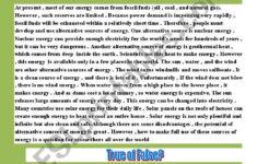 Sources Of Energy Reading - Esl Worksheetloan.hk intended for Energy Reading Comprehension Worksheet
