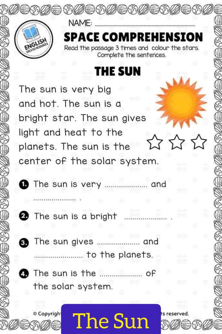 Space Reading Comprehension regarding Outer Space Reading Comprehension Worksheets