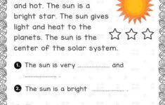 Space Reading Comprehension within Space Reading Comprehension Worksheets