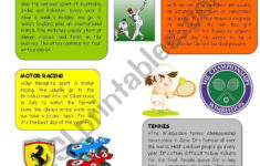 Sports Fans - Reading Comprehension - Esl Worksheetanny76 with regard to Reading Comprehension Sports Worksheets