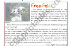 Sports - "Free Fall" - Reading Comprehension - Esl Worksheetmena22 inside Free Fall Reading Comprehension Worksheets