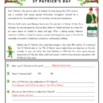 St Patrick'S Day Reading Comprehension Worksheets | Worksheetsgo Intended For Reading Comprehension Worksheets Answer Key