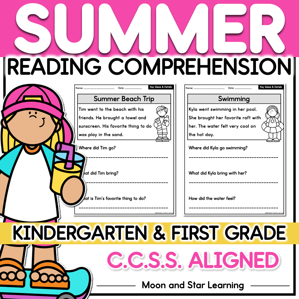Summer Themed Reading Comprehension | Kindergarten &amp;amp; First Grade with regard to Summer Themed Reading Comprehension Worksheets