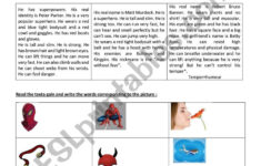 Superhero Written Comprehension - Esl Worksheetfigeteach throughout Superhero Reading Comprehension Worksheets